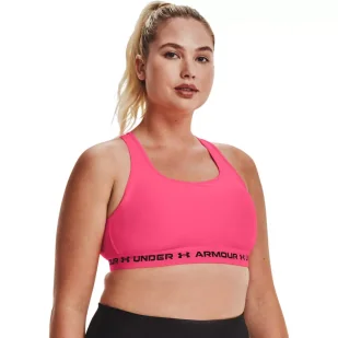 Biustonosz sportowy Under Armour Crossback Mid Bra - Bielizna sportowa damska - miniaturka - grafika 3