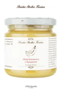 PASIEKA Słodka Kraina Słodka Kraina Miód Kremowany z Bananem 250g - Miód - miniaturka - grafika 1