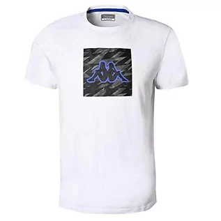 Koszulki męskie - Kappa Męski t-shirt Cadyx Graphik, biały, L, biały, L - grafika 1