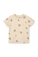 Kaftaniki dla niemowląt - Liewood t-shirt bawełniany niemowlęcy Apia Baby Printed Shortsleeve T-shirt kolor różowy wzorzysty - miniaturka - grafika 1