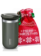 Kubki termiczne - Zestaw prezentowy kubek termiczny Wacaco Octaroma Lungo 300 ml + woreczek świąteczny - miniaturka - grafika 1