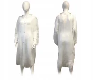 Odzież robocza - Fartuch jednorazowy medyczny ochronny biały zapinany na napy - rozmiar XL - miniaturka - grafika 1