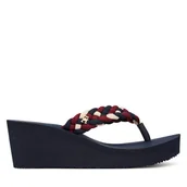 Klapki i japonki damskie - Japonki Tommy Hilfiger Th Wedge Braided Summer Sandal FW0FW09198 Kolorowy - miniaturka - grafika 1