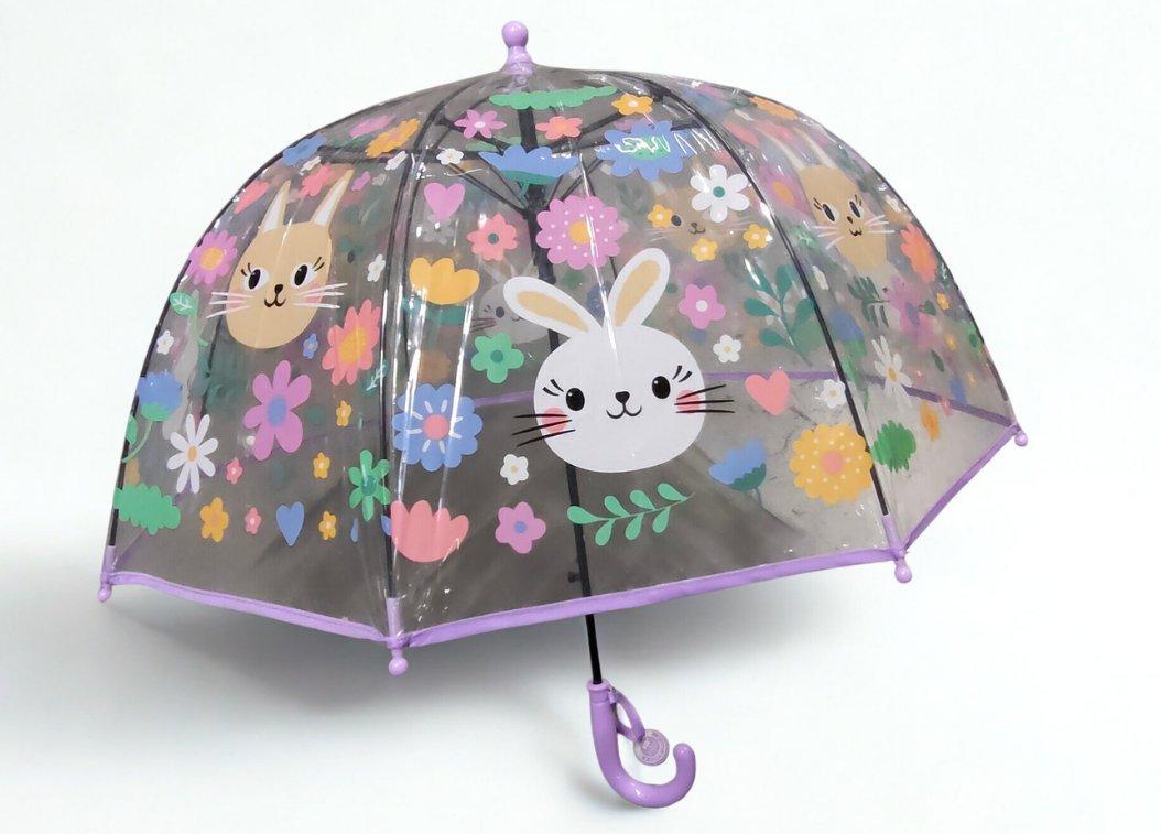 Parasol Dla Dzieci Deszcz Przeźroczysty Parasol królik