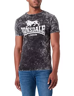 Koszulki męskie - Lonsdale T-shirt męski Ribigill, Washed Grey, XL - grafika 1