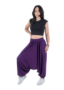 Spodnie alladynki haremki, szarawary luźne - Spodnie sportowe damskie Spodnie alladynki haremki, szarawary luźne - Spodnie sportowe damskie - miniaturka - grafika 1