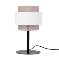 Lampy stojące - Wyjątkowa lampka stołowa z dwuczęściowym abażurem K-5276 z serii CEZAR - miniaturka - grafika 1