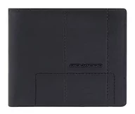 Portfele - PIQUADRO Finn Kompaktowy skórzany portfel męski,karty kredytowe, Czarny, Taglia Unica, Współczesny - miniaturka - grafika 1