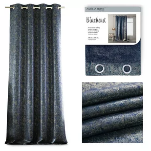 Amelia Home Zasłona Blackout 140x250 /AH/BL/CA/E/ST/1425 - Zasłony - miniaturka - grafika 1