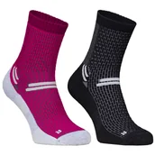 Skarpetki męskie - Skarpetki High Point Trek 4.0 Lady Socks (Double pack) Rozmiar skarpet: 39-42 / Kolor: czarny/różówy - miniaturka - grafika 1