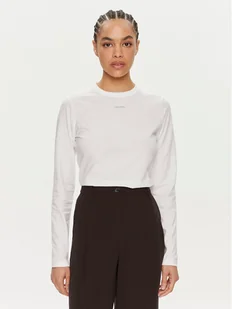 Calvin Klein Bluzka Nano Logo K20K207572 Biały Regular Fit - Bluzki damskie - miniaturka - grafika 1