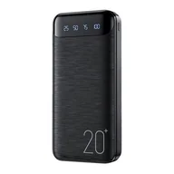 Powerbanki - WEKOME WP-163 - Power bank 20000 mAh Super Charging 2xUSB-A LED (Czarny) - miniaturka - grafika 1