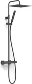 Baterie wannowe i prysznicowe - Zestaw TRES Over-Wall termostatyczny Czerń matowa 19039307NM - miniaturka - grafika 1