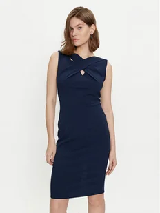Rinascimento Sukienka koktajlowa CFC0118081003 Granatowy Slim Fit - Sukienki - miniaturka - grafika 1
