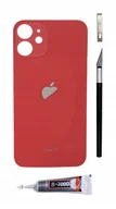 Części serwisowe do telefonów - OEM Panel tylny czerwony do iPhone 12 mini Big Hole szkło klapka baterii - miniaturka - grafika 1