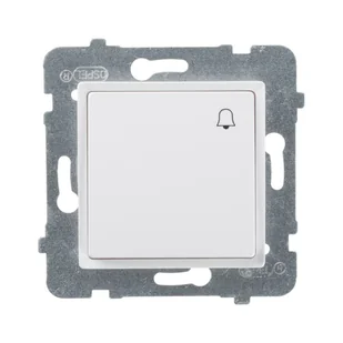 Łącznik jednobiegunowy ROSA przycisk "dzwonek" bez ramki biały - Wyłączniki światła i elektryczne - miniaturka - grafika 2