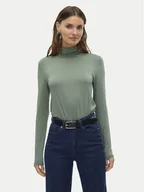 Bluzki damskie - Vero Moda Golf Alberte 10293803 Zielony Slim Fit - miniaturka - grafika 1