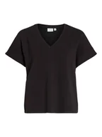 Koszulki i topy damskie - Vila Koszulka w kolorze czarnym - miniaturka - grafika 1