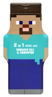 Kosmetyki kąpielowe dla dzieci - Air-Val Minecraft Steve Żel do Kąpieli i Szampon dla Dzieci 400ml - miniaturka - grafika 1