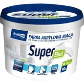 Farby wewnętrzne - Franspol Farba akrylowa wewnętrzna SUPER BIEL 10 l - miniaturka - grafika 1