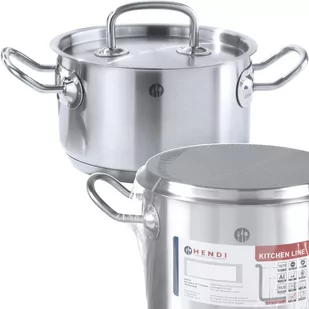 Hendi Garnek Średni z Pokrywką - Stal Nierdzewna | O200x115 mm | 3,5L HE836200 - Akcesoria gastronomiczne - miniaturka - grafika 3