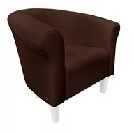 Fotele - D2.Design ATOS Fotel Milo brąz nogi 15 białe - miniaturka - grafika 1