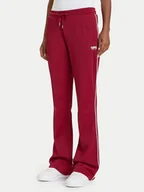 Spodnie sportowe damskie - Guess Spodnie dresowe W5BB58 FL04W Bordowy Regular Fit - miniaturka - grafika 1