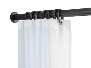 Czarny drążek teleskopowy do łazienki Wenko Luz, dł. 70-115 cm - Akcesoria łazienkowe - miniaturka - grafika 1