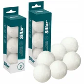 Środki do prania - Wełniane kule do suszarki kulki zmiękczające ubrania 6 szt. - miniaturka - grafika 1