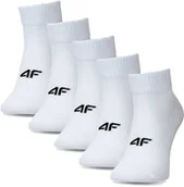 Skarpety termoaktywne - Skarpety 4F Męskie Krótkie 5-Pak Białe Sportowe L - miniaturka - grafika 1