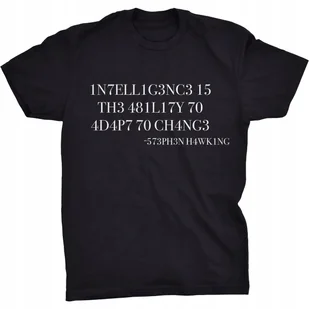 Intelligence Koszulka Nauka Stephen Hawking Fizyka - Koszulki męskie - miniaturka - grafika 1