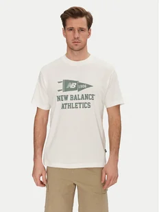 New Balance T-Shirt MT51924 Biały Relaxed Fit - Koszulki męskie - miniaturka - grafika 1