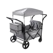 Zestawy naczyń dla dzieci - BabyTrold Fun Wózek do żłobka 4 osobowy wagon grey - miniaturka - grafika 1