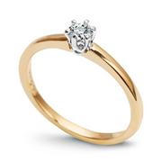 Pierścionki - Złoty pierścionek zaręczynowy z brylantem żółte złoto Staviori - miniaturka - grafika 1