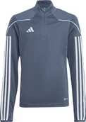 Bluzy damskie - Bluza dla dzieci adidas Tiro 23 League Training Top szaro-biała HS3491-164cm - miniaturka - grafika 1