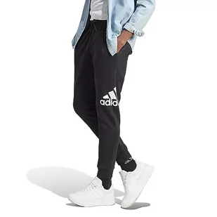 adidas Męskie spodnie Essentials z polaru ze zwężanymi mankietami z dużym logo (1/1) - Spodenki męskie - miniaturka - grafika 1