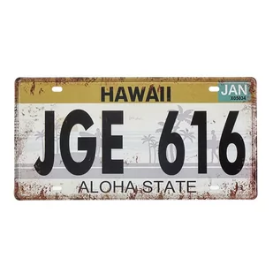 Tablica Rejestracyjna Z Usa Metalowa Hawaii 3 - Dekoracje domu - miniaturka - grafika 1