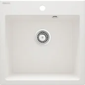 Zlewozmywaki - Deante Evora zlewozmywak granitowy 50x50 cm biały mat ZQJA103 - miniaturka - grafika 1