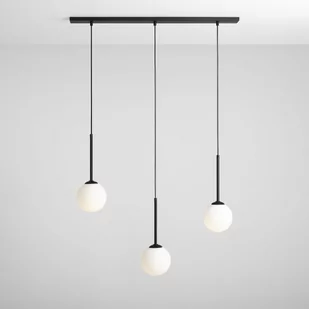 Aldex Bosso lampa wisząca 3 listwa czarna kule 1087E/1 - Lampy sufitowe - miniaturka - grafika 1