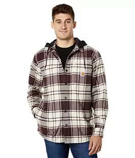 Carhartt Męska kurtka przejściowa, flanelowa podszewka z polaru, Malt, L - Kurtki męskie - miniaturka - grafika 1