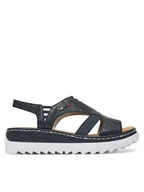 Sandały damskie - Rieker Sandały CEO-V44Y5-14 Granatowy - miniaturka - grafika 1