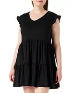 Sukienki - ONLY Sukienka damska z falbankami, czarny, XS - miniaturka - grafika 1