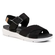 Sandały damskie - Timberland Sandały Wilesport Lthr Sandal TB0A27T60151 Black Nubuck - miniaturka - grafika 1