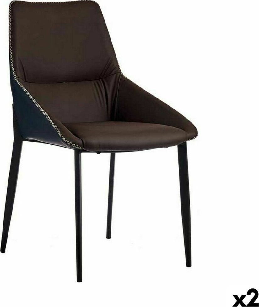 Gift Decor Fotel Pleciony Niebieski Brązowy Stal 50 x 87 x 61 cm 2 Sztuk