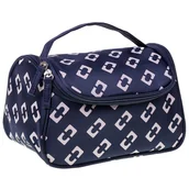 Kosmetyczki, organizery i kuferki - INTER-VION Geometric kuferek Granatowy S - miniaturka - grafika 1