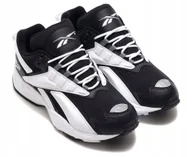Sneakersy damskie - Buty REEBOK Sportowe Sneakersy Skórzane Damskie Wygodne Modne Stylowe Czarno Białe 36 - miniaturka - grafika 1