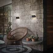 Lampy ścienne - Briloner Akumulatorowy kinkiet LED Meluna, czarny, ściemniacz dotykowy, USB - miniaturka - grafika 1