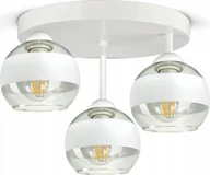 Lampy sufitowe - Lampa Wisząca Sufitowa Żyrandol Biała Szklane Kule White Belt ER3 LED E27 - miniaturka - grafika 1
