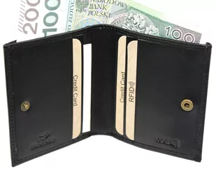 Portfel Uniwersalny KOMIN El Forrest Skóra Licowa CZARNY RFID 917 67 10 x 8,5 x 2,5 [cm] - Portfele - miniaturka - grafika 6
