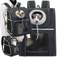 Torebki damskie - Plecak Dla Kota Psa Transporter Torba Petsmart Nosidlo Dla Zwierzat Czarny - miniaturka - grafika 1